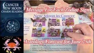 June 25th - New Moon in Cancer ♋️ All Signs Charm Reading, Tarot Reading + Timestamps