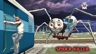 😱Franklin vs 🕷️🕷️Giant Horror ☠️☠️Spider killerTrain 🚆🚆in Indian Bike Driving 3D | New Update game 👈