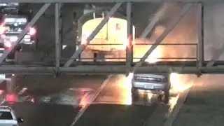 Passing truck driver helps extinguish car fire along I-10 in downtown Phoenix