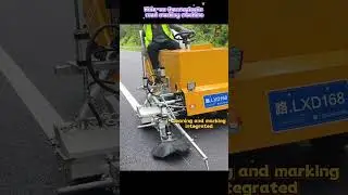 Ride-on thermoplastic road marking machine #automobile #machine#roadmarking #construction #viral