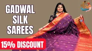 15% Off. ప్యూర్ గద్వాల్ సిల్క్ చీరలు. Silk Mark. Exclusive Gadwal Silk Sarees. Shop Before Stock End