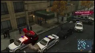 Spider-Man ps4 glitch - Cars phasing through truck