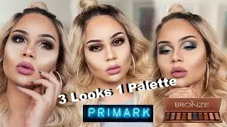 Testing Primark Makeup 2017 | &pound;4 Primark Bronze Eyeshadow Palette Review | 3 Looks 1 Palette