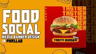 food social media banner design using mobile phones [pixellab]