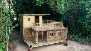 Building a Wooden House in the Jungle with a Natural Swimming Pool | Callum Primitive