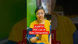 ALERT‼️UGC List of Fake Universities 😳 #shorts #shortsfeed #ugcnet2025