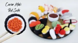 Crochet Caviar Maki Roll Sushi | Amigurumi Tutorial | SpringDay DIY
