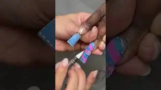 Matte Denim Inspired Nails with 3D BB Belts | 10 Piece Nails New York City