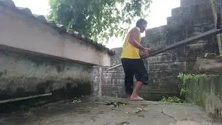 Muito vento aqui tive quê arrumar o pé de maracujá 