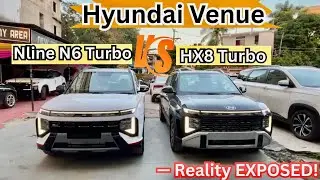 Hyundai Venue NLine N6 Base Model vs Venue HX8 | Full Comparison | Features, Price 2025 #automobile 