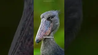 Even Crocodiles are terrified by the Shoebill bird #shoebill #animals