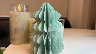 Easy 3D Christmas Tree 🎄 Recycled Wrapping Paper ♻️ ASMR | No Talking DIY