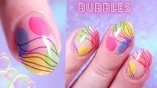 Neon Bubble Nails Tutorial &ndash; Easy with Regular Polish!
