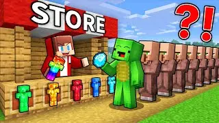 Mikey and JJ Opened an Armor Shop in Minecraft (Maizen)