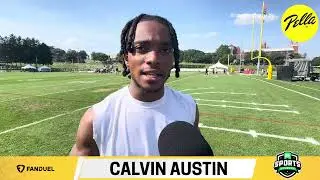 Steelers training camp: Calvin Austin III on facing Jalen Ramsey & chemistry with Aaron Rodgers