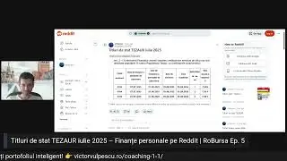 Merită titlurile de stat TEZAUR iulie 2025? Randamente și riscuri | RoBursa Ep. 5 cu Victor Vulpescu