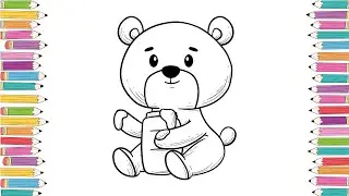 Bear Coloring Pages for Kids  Educational Coloring Videos.