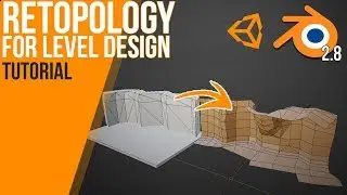 How to do a retopology on level organic geometry (my way) | Blender 2.8 | tutorial