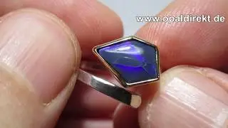 Schwarzopal-Ring, Opal Ring 000930 r
