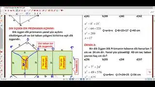 6-)M8 Geometrik Cisimler (Dik Üçgen Dik Prizma) 3