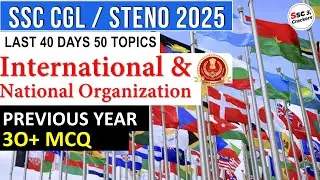 🌍 SSC CGL / STENO 2025 | International Organisation Headquarters PYQ 🔥 | 30 Most Expected MCQs