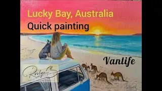 Quick painting, Lucky Bay Australia 