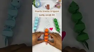 DIY Elastic Paper Snake 🐍 | Fun Origami Toy for Kids & Beginners #shorts