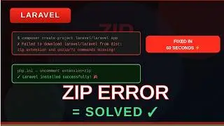 Fixed Failed to Download Laravel Error | php.ini ZIP Extension Fix for Windows/Linux/Mac