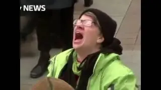 Crying SJW Liberal Anti Trump Protester Vs. The Golden Terror