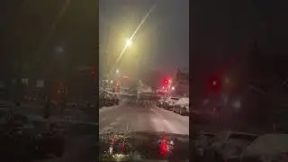 Snow night in NYC #zayaangujjar07. #gujjar07 #drive