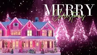 Neon Pink Christmas Background | Festive Merry Christmas!