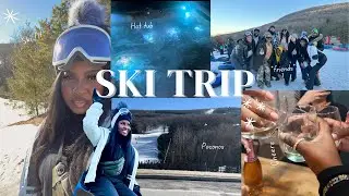 FIRST EVER SKI TRIP: POCONOS TRAVEL VLOG, BIRTHDAY TRIP, SNOW TUBING
