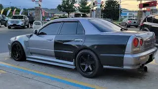 Wide Body 4 door skyline R34  neo 6 swap  (unfinished) #subscribe #teaser #fyp