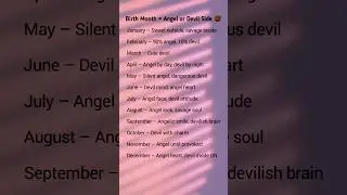 Angel or Devil? Your Birth Month Reveals 😇😈 | #angel #devil #birthday #quotes #youtubeshorts #viral