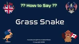 🐍🌿 How to Pronounce Grass Snake? (CORRECTLY) | Pronunciation Planet