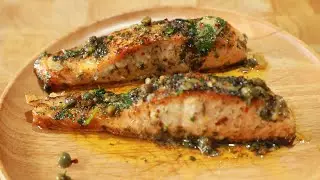 Lemon Butter Salmon with Capers | Best tasting Lemon Butter salmon recipe, quick and simple