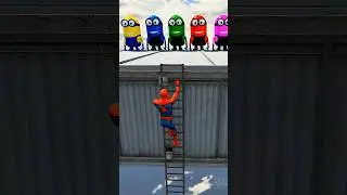 GTA 5 Epic Spiderman Stunt and Ragdolls (Insane Moments) #shorts