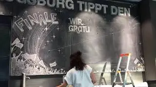 Gratulation Frankreich - Chalklettering Time Lapse