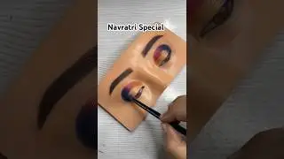 Navratri Garba Special eyes makeup ⏰ #eyemakeup #tutorial #navratri2023 #garba #garbamakeuplook #yt