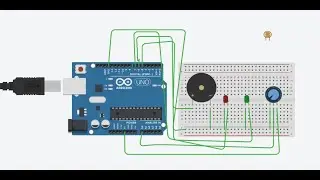 Lesson 11: Potentiometer with Two Led and piezo|Arduino & IoT Basics ||using Tinkercad