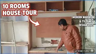 Modern Wardrobe & TV Panel Design 2025 | 10 Rooms House | GK Home Furniture Wooden Work