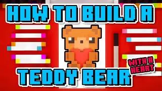 How To Build A Bear With A Heart - Minecraft Art