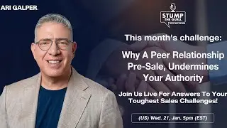 Why A Peer Relationship Pre-Sale, Undermines Your Authority - Stump The Guru