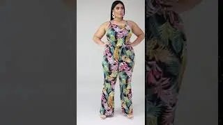 Vicky Exotic Leaves Pants Set