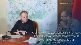 Donald Tusk: Odprawa w związku z sytuacją pogodową w województwie warmińsko-mazurskim, 03.01.2026