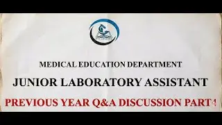 MLT ACADEMY   JUNIOR LAB ASSISTANT   MEDICAL EDUCATION DEPARTMENT  KPSC PART4