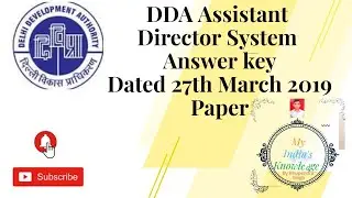 DDA Assistant Director System Answer Key