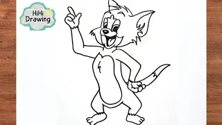 How to Draw Tom Cat | Easy Drawing Step by Step