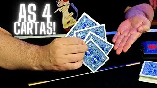 Mágica das 4 Cartas | Aprenda Uma Mágica MUITO VISUAL! (Four Card Monte)