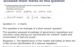 BTEC Level 2 Firsts (NQF) in Construction and the Built Environment: Feedback June 2015 - Unit 11